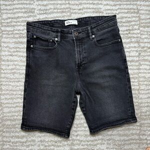 Zara Black Denim Shorts, Size 32